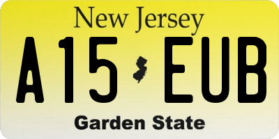 NJ license plate A15EUB