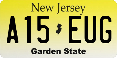 NJ license plate A15EUG