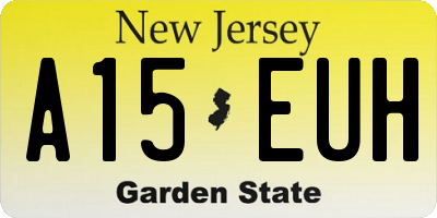 NJ license plate A15EUH