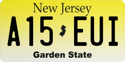 NJ license plate A15EUI