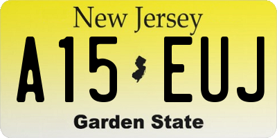 NJ license plate A15EUJ