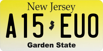 NJ license plate A15EUO