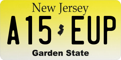 NJ license plate A15EUP