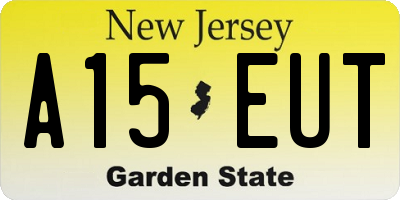 NJ license plate A15EUT