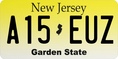 NJ license plate A15EUZ