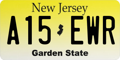 NJ license plate A15EWR