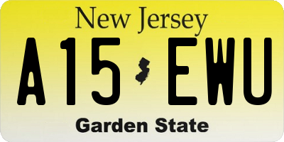 NJ license plate A15EWU