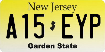 NJ license plate A15EYP