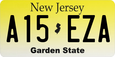 NJ license plate A15EZA