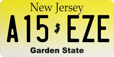 NJ license plate A15EZE