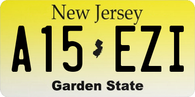 NJ license plate A15EZI
