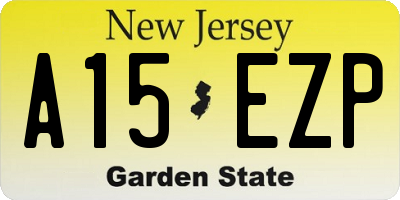 NJ license plate A15EZP