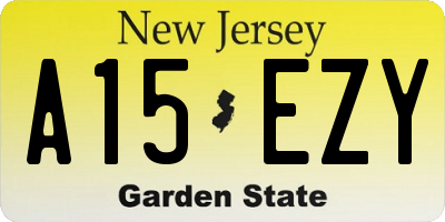 NJ license plate A15EZY