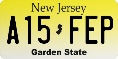 NJ license plate A15FEP