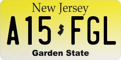 NJ license plate A15FGL