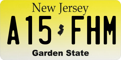 NJ license plate A15FHM