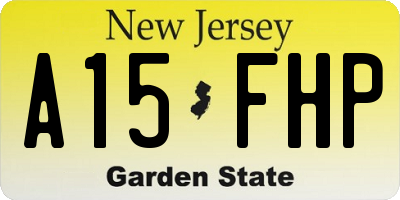 NJ license plate A15FHP