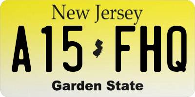 NJ license plate A15FHQ