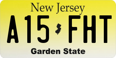 NJ license plate A15FHT