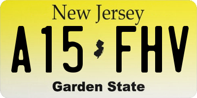 NJ license plate A15FHV