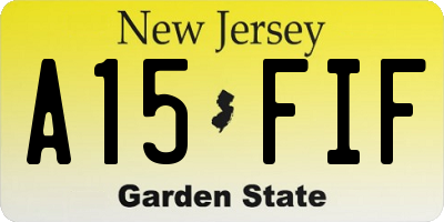 NJ license plate A15FIF