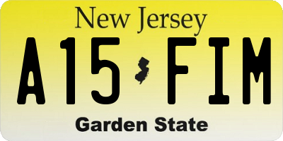 NJ license plate A15FIM