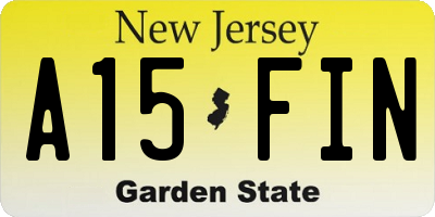 NJ license plate A15FIN