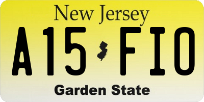 NJ license plate A15FIO