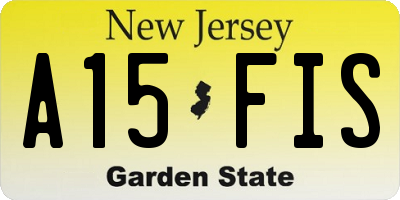 NJ license plate A15FIS