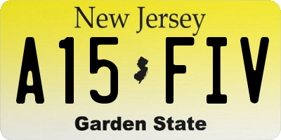 NJ license plate A15FIV