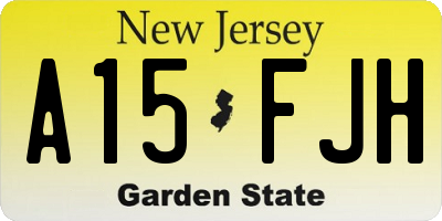 NJ license plate A15FJH
