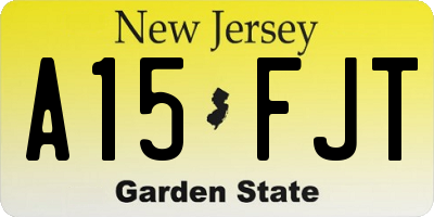 NJ license plate A15FJT