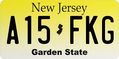NJ license plate A15FKG