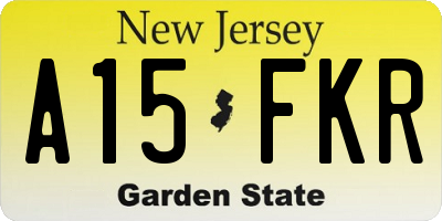 NJ license plate A15FKR