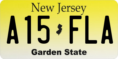 NJ license plate A15FLA