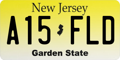 NJ license plate A15FLD