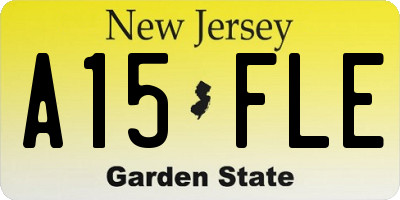 NJ license plate A15FLE