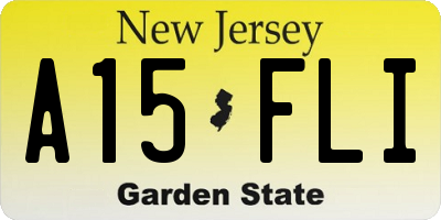 NJ license plate A15FLI