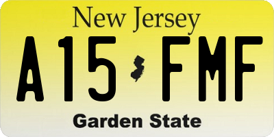 NJ license plate A15FMF