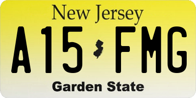 NJ license plate A15FMG