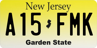 NJ license plate A15FMK