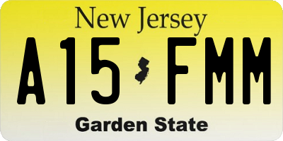 NJ license plate A15FMM