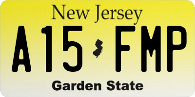 NJ license plate A15FMP