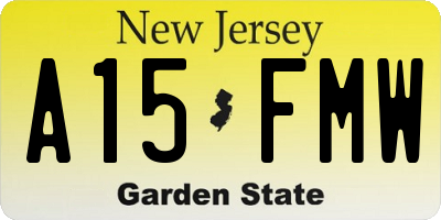NJ license plate A15FMW