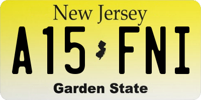 NJ license plate A15FNI