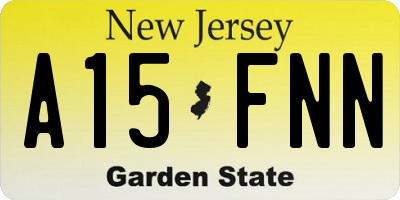 NJ license plate A15FNN