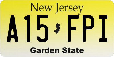 NJ license plate A15FPI