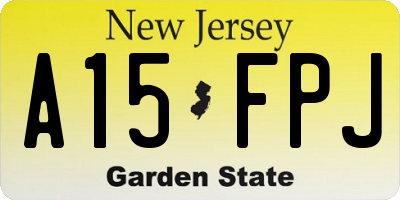 NJ license plate A15FPJ