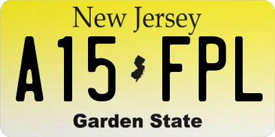 NJ license plate A15FPL