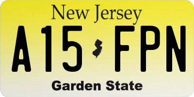 NJ license plate A15FPN